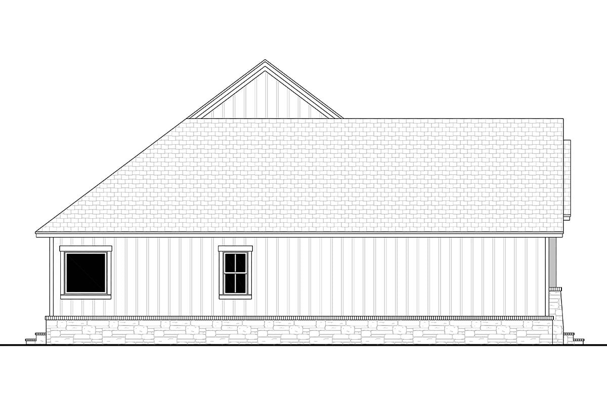 Country, Farmhouse, Traditional Plan with 1795 Sq. Ft., 3 Bedrooms, 2 Bathrooms, 2 Car Garage Picture 3