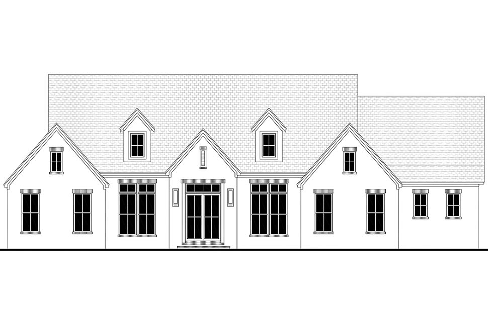 Contemporary, Southern, Traditional Plan with 2859 Sq. Ft., 3 Bedrooms, 4 Bathrooms, 3 Car Garage Picture 4