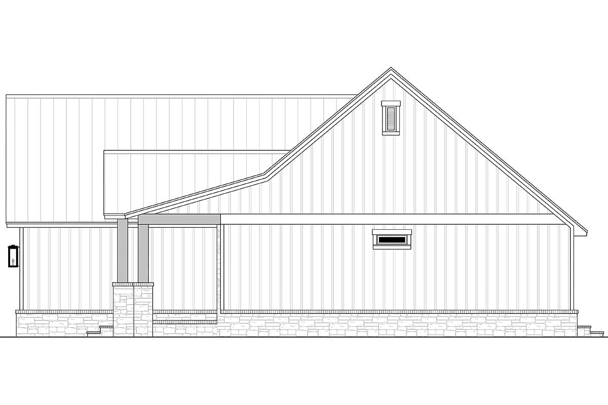 Farmhouse, Traditional Plan with 1793 Sq. Ft., 3 Bedrooms, 3 Bathrooms, 2 Car Garage Picture 2