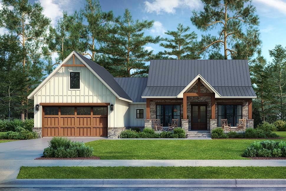 Farmhouse, Traditional Plan with 1793 Sq. Ft., 3 Bedrooms, 3 Bathrooms, 2 Car Garage Picture 5