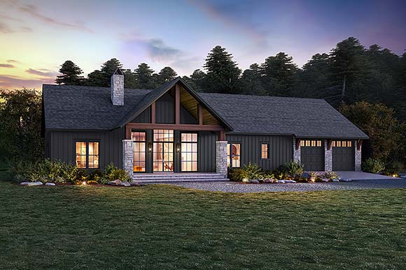 Barndominium, Country, Craftsman, Farmhouse, Ranch House Plan 82930 with 3 Beds, 3 Baths, 3 Car Garage Elevation