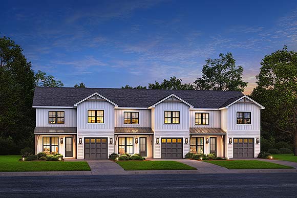 Country, Farmhouse, Traditional Multi-Family Plan 82946 with 9 Beds, 9 Baths, 3 Car Garage Elevation