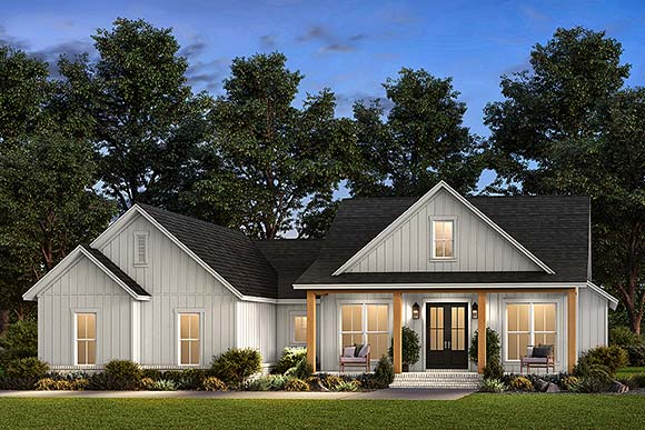 Country, Craftsman, Farmhouse, Southern House Plan 82950 with 4 Beds, 3 Baths, 2 Car Garage Elevation