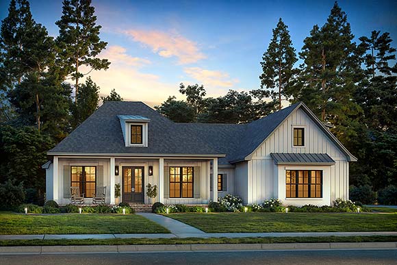 Acadian, French Country, Southern House Plan 82965 with 3 Beds, 3 Baths, 2 Car Garage Elevation