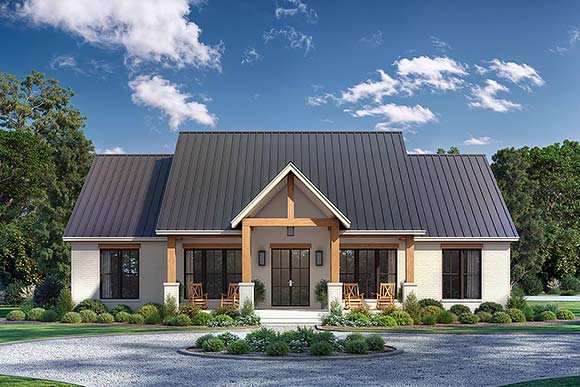 Country, Farmhouse House Plan 82968 with 3 Beds, 3 Baths, 3 Car Garage Elevation
