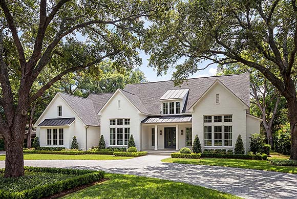 Contemporary, Farmhouse, Traditional House Plan 82988 with 4 Beds, 4 Baths, 3 Car Garage Elevation