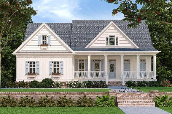 Cottage, Country, Craftsman, Ranch, Traditional, Tudor House Plan 83002 with 4 Beds, 3 Baths, 2 Car Garage Elevation