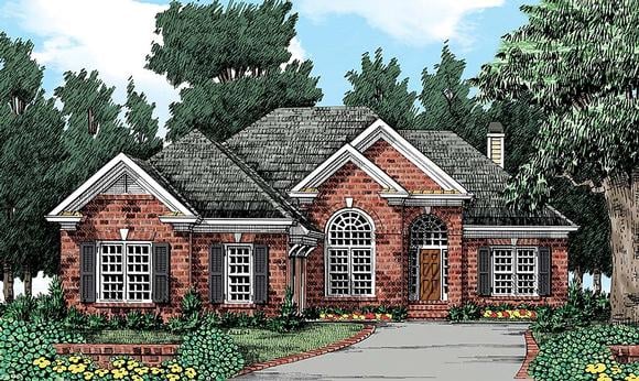 European, Traditional House Plan 83003 with 3 Beds, 4 Baths, 2 Car Garage Elevation