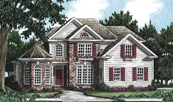 European, Traditional House Plan 83004 with 4 Beds, 3 Baths, 2 Car Garage Elevation