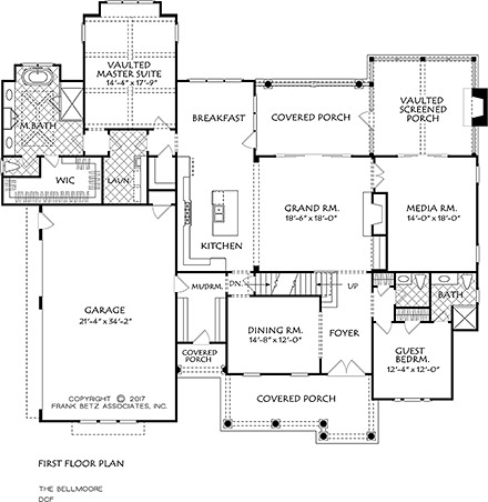 Country, Farmhouse, Modern, Traditional House Plan 83005 with 4 Beds, 5 Baths, 3 Car Garage First Level Plan