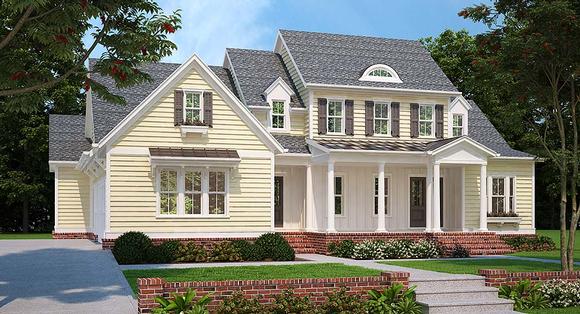 Country, Farmhouse, Modern, Traditional House Plan 83005 with 4 Beds, 5 Baths, 3 Car Garage Elevation