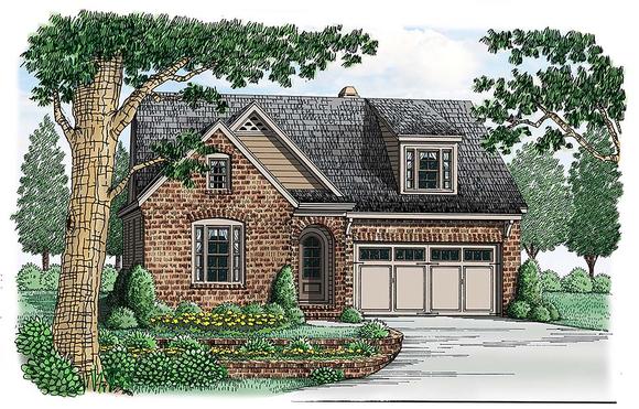 Bungalow, European, Traditional, Victorian House Plan 83022 with 3 Beds, 2 Baths, 2 Car Garage Elevation