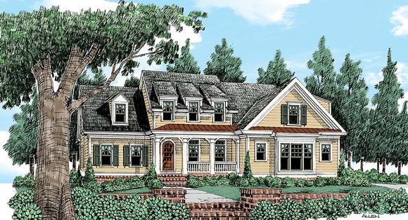 Country, European, Farmhouse, Victorian House Plan 83024 with 4 Beds, 4 Baths, 2 Car Garage Elevation