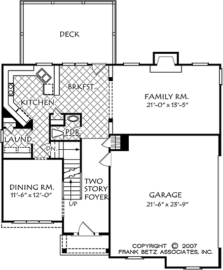 Cottage, Traditional House Plan 83043 with 4 Beds, 3 Baths, 2 Car Garage First Level Plan