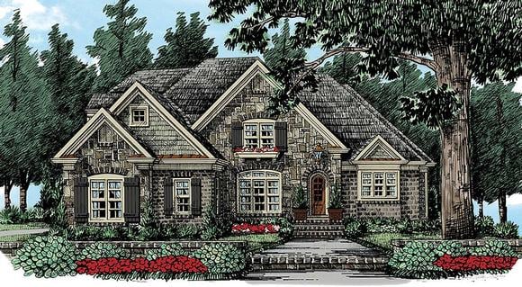 Craftsman, Traditional House Plan 83045 with 4 Beds, 3 Baths, 2 Car Garage Elevation