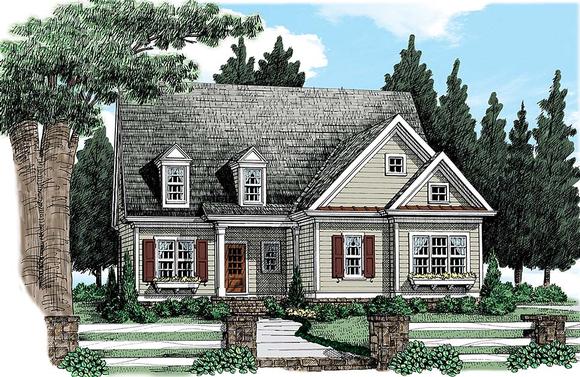 Colonial, Southern, Traditional House Plan 83048 with 3 Beds, 3 Baths, 2 Car Garage Elevation