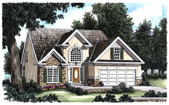 Traditional House Plan 83050 with 3 Beds, 3 Baths, 2 Car Garage Elevation