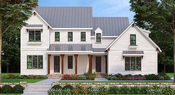 Farmhouse, Southern, Traditional House Plan 83052 with 4 Beds, 5 Baths, 2 Car Garage Elevation
