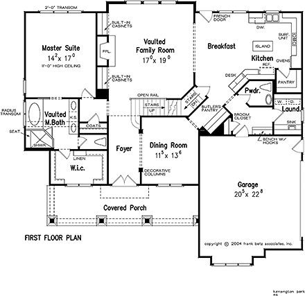 Bungalow, Craftsman, Traditional House Plan 83060 with 4 Beds, 4 Baths, 2 Car Garage First Level Plan