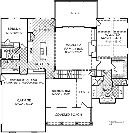 House Plan 83069 - Craftsman Style with 2855 Sq Ft, 4 Bed, 3 Bath