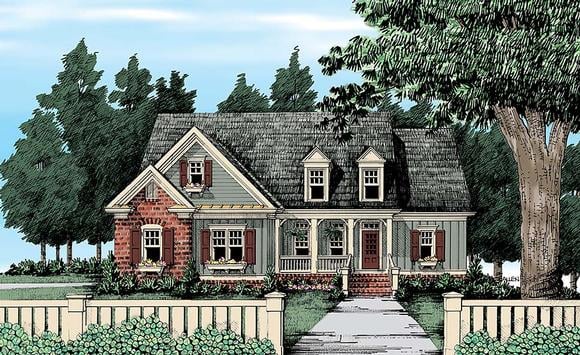 Cape Cod, Country, Traditional House Plan 83079 with 4 Beds, 3 Baths, 2 Car Garage Elevation