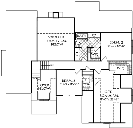 House Plan 83084 - Traditional Style with 2398 Sq Ft, 4 Bed, 3 Ba