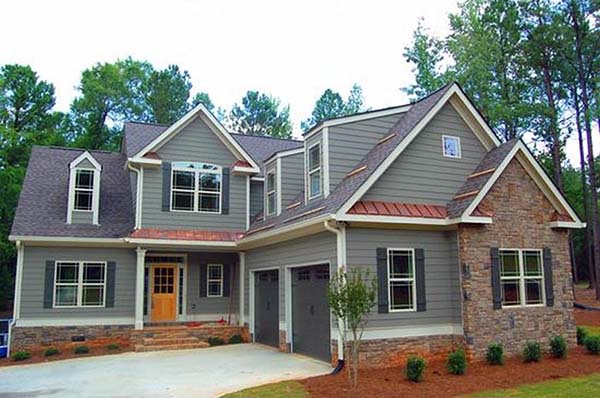 Cottage, Country, Craftsman, Southern Plan with 1975 Sq. Ft., 3 Bedrooms, 3 Bathrooms, 2 Car Garage Picture 6