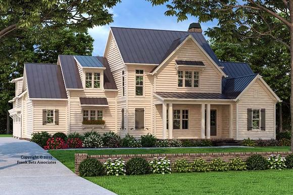 Country, Farmhouse, Traditional House Plan 83108 with 5 Beds, 5 Baths, 3 Car Garage Elevation