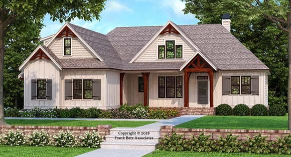Craftsman, Farmhouse, Traditional House Plan 83109 with 3 Beds, 2 Baths, 2 Car Garage Elevation