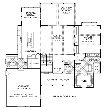 Country, Farmhouse, Traditional House Plan 83110 with 4 Beds, 4 Baths, 2 Car Garage First Level Plan