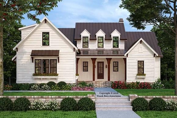 Country, Farmhouse, Traditional House Plan 83110 with 4 Beds, 4 Baths, 2 Car Garage Elevation