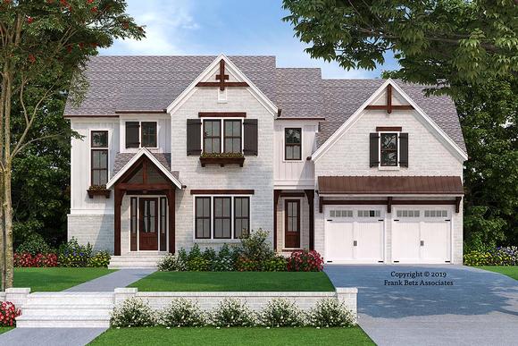 Craftsman, Traditional House Plan 83118 with 5 Beds, 3 Baths, 2 Car Garage Elevation