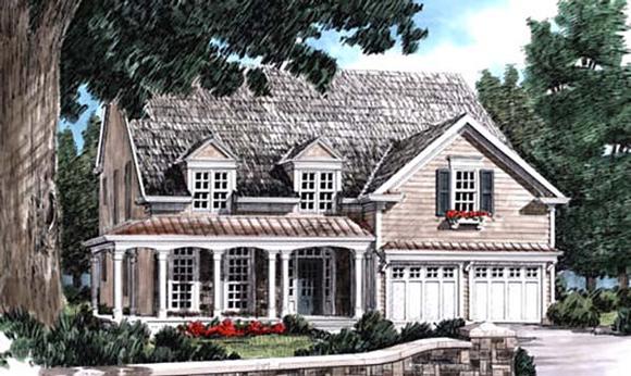 Cottage, Country, Traditional House Plan 83120 with 4 Beds, 3 Baths, 2 Car Garage Elevation