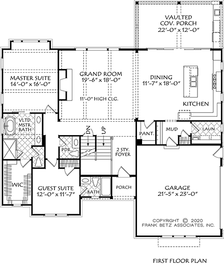 Country, Farmhouse, Traditional House Plan 83121 with 4 Beds, 5 Baths, 2 Car Garage First Level Plan