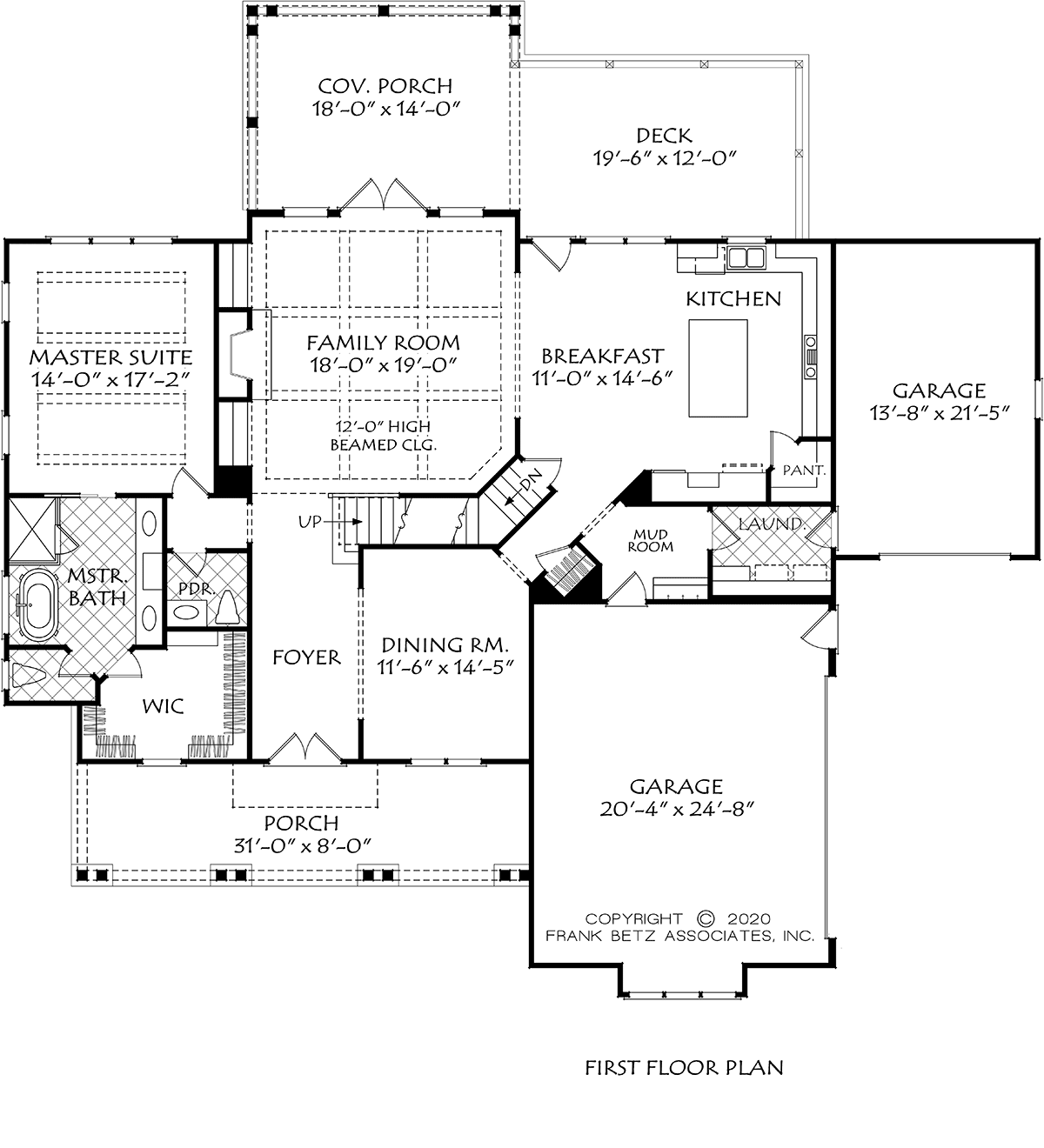 Country, Farmhouse House Plan 83122 with 4 Beds, 4 Baths, 3 Car Garage Level One