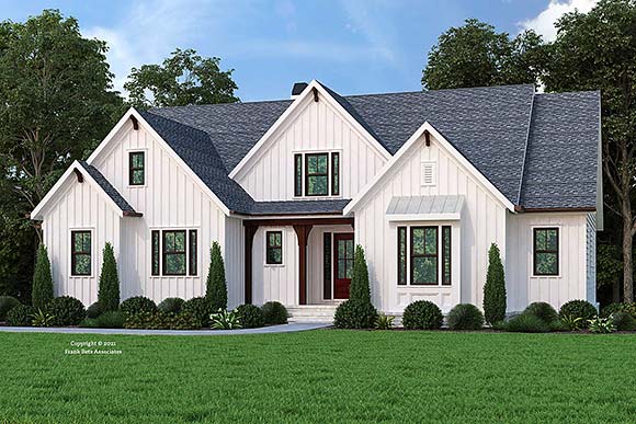 Cottage, Farmhouse, Ranch, Traditional House Plan 83125 with 3 Beds, 3 Baths, 2 Car Garage Elevation
