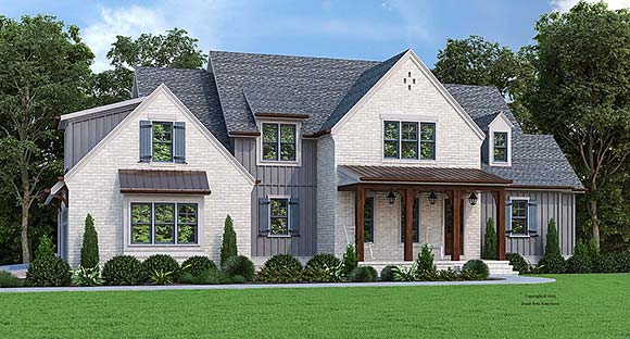 Country, Farmhouse, Traditional House Plan 83126 with 4 Beds, 3 Baths, 3 Car Garage Elevation