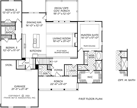 Cottage, Country, Farmhouse, Traditional House Plan 83127 with 4 Beds, 4 Baths, 2 Car Garage First Level Plan