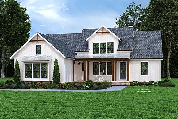 Cottage, Country, Farmhouse, Ranch, Traditional House Plan 83128 with 3 Beds, 3 Baths, 2 Car Garage Elevation