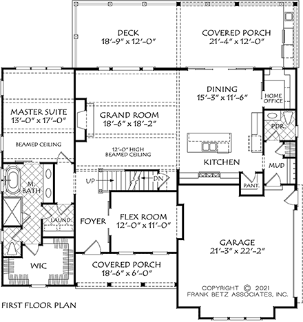 Cottage, Country, Farmhouse, Traditional House Plan 83129 with 3 Beds, 3 Baths, 2 Car Garage First Level Plan