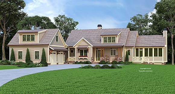 Cottage, Craftsman, Farmhouse, Ranch, Traditional House Plan 83136 with 4 Beds, 5 Baths, 2 Car Garage Elevation