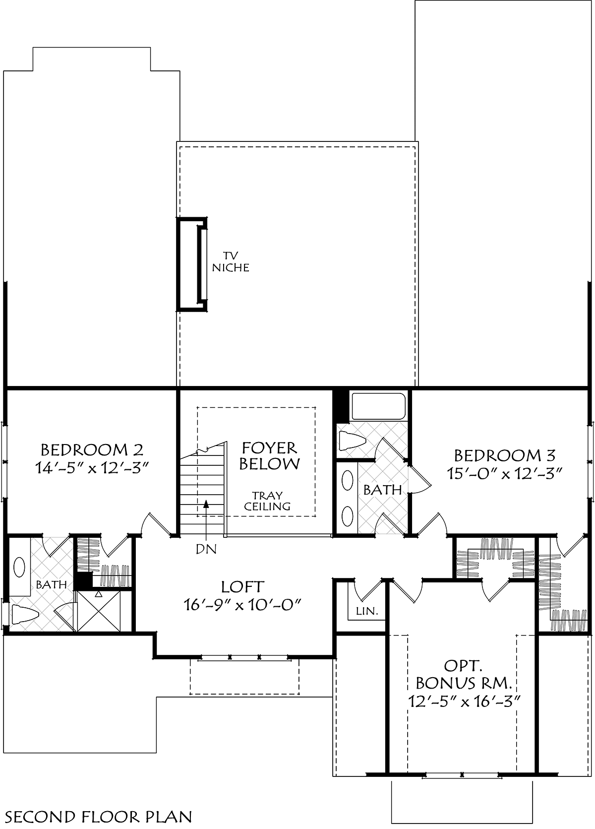 Cottage, Farmhouse, Traditional House Plan 83138 with 4 Beds, 4 Baths, 2 Car Garage Level Two