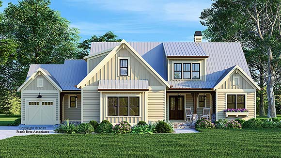 Cottage, Country, Farmhouse, Traditional House Plan 83144 with 4 Beds, 4 Baths, 3 Car Garage Elevation