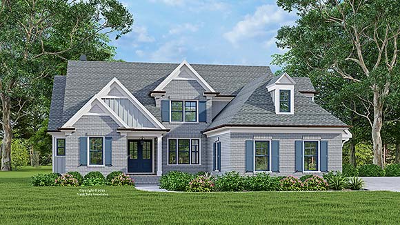 Craftsman, Traditional House Plan 83147 with 4 Beds, 5 Baths, 3 Car Garage Elevation