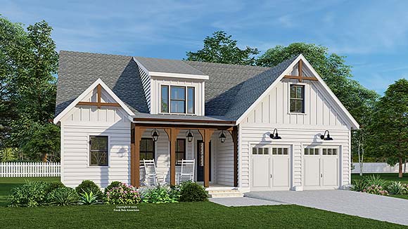 Cottage, Country, Craftsman, Farmhouse, Ranch, Traditional House Plan 83150 with 3 Beds, 2 Baths, 2 Car Garage Elevation