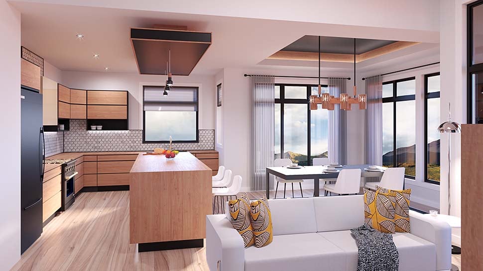 Modern Plan with 2672 Sq. Ft., 4 Bedrooms, 4 Bathrooms, 2 Car Garage Picture 3