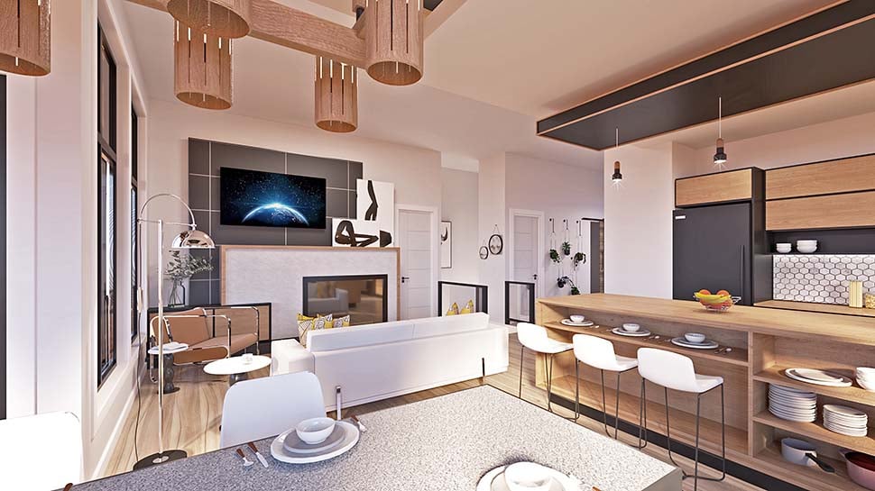 Modern Plan with 2672 Sq. Ft., 4 Bedrooms, 4 Bathrooms, 2 Car Garage Picture 4