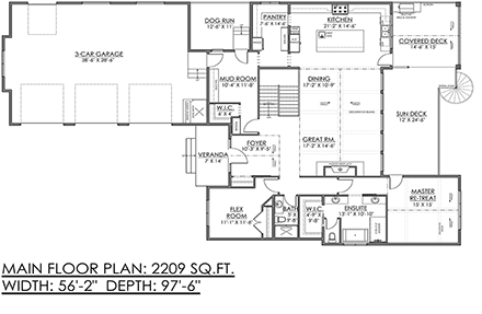 Farmhouse House Plan 83314 with 5 Beds, 4 Baths, 3 Car Garage First Level Plan