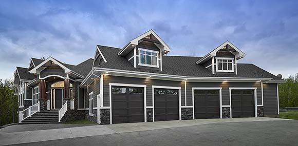Country, Craftsman House Plan 83331 with 3 Beds, 4 Baths, 4 Car Garage Elevation