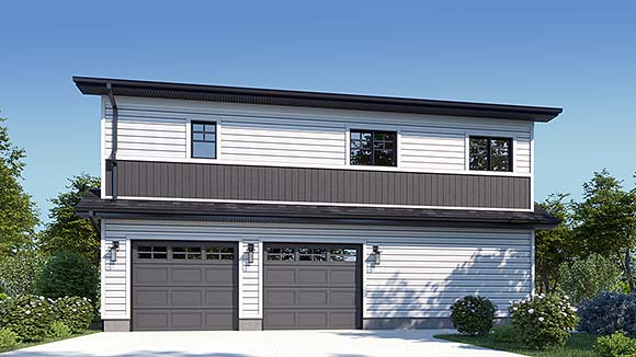Traditional Garage-Living Plan 83334 with 1 Beds, 2 Baths, 2 Car Garage Elevation